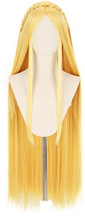 Anime Coer Wig. Die Legende von Zelda Atem der Wilden Prinzessin Zelda Perücke Cosplay Kostüm Frauen Hitzebeständige synthetische Haare Halloween Perücken