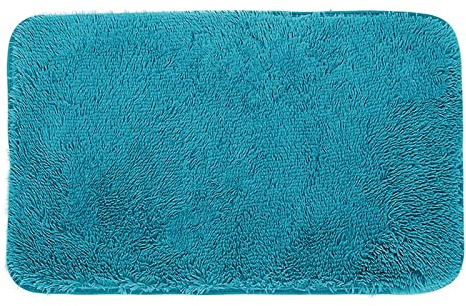 Hochflor Teppich wohnzimmerteppich Langflor eppiche für Wohnzimmer flauschig Shaggy Schlafzimmer Bettvorleger Outdoor Willkommensteppich Home Living Teppich Flach Gewebt Groß (Blue, One Size)