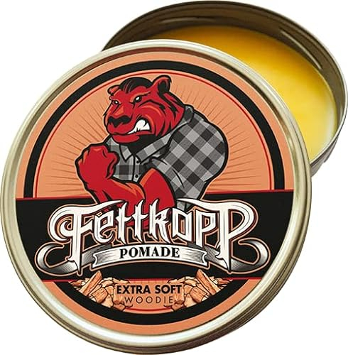 FETTKOPP POMADE Extra Soft WOODIE - Sandelholz- light hold (51g)