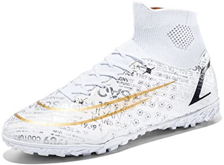 IFIKK Unisex Fußballschuhe Herren High Top Jugend Trainingsschuhe Professionelle Outdoor (F3,45)