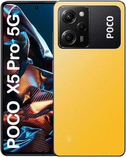 POCO X5 Pro 5G (amarillo 8 GB RAM, 256 almacenamiento) - Pantalla POLED de 120 Hz | Procesador Snapdragon® 778G | Carga turbo de 67 W | Cámara profesional de 108 MP