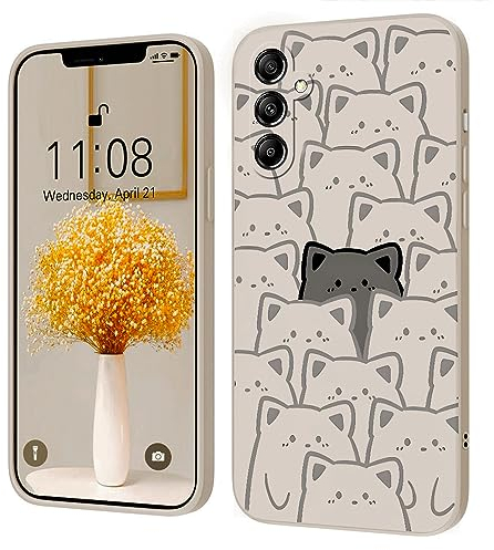 PAIX Creative Cartoon Silicone Soft Case Compatible with Samsung Galaxy A54 5G, [Katze Pattern] Anti -Fall Protective Cover,