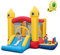 DREAMADE Aufblasbare Hüpfburg mit Gebläse, 4 in 1 Spielburg mit Rutsche & Sprungbereich & Bällepool, Hüpfschloss für Kinder ab 3 Jahren, 305 x 285 x 240 cm Hüpfburg Indoor/Outdoor