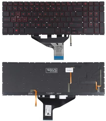 Für HP Omen 15-DC 15-DH 15T-DC 17-CB US-Versionstastatur mit roter Hintergrundbeleuchtung