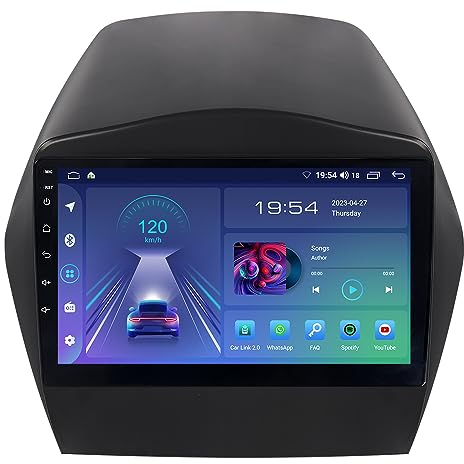 ACAVICA 2+64GB Android 12 Radio für Hyunda i Tucson ix35 LM 2010-2015 9 Zoll Autoradio Sat NAV mit GPS Navigation Wireless Carplay Android Auto WiFi Bluetooth