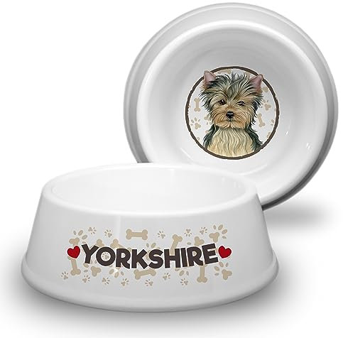 Yorkshire/Yorkie - Hundenapf Ø 18cm. Rutschfester Futternapf Trinknapf. Fressnapf, Wasserschale, Haustierschüssel. Praktisch, Robust, Langlebig, Stapelbar.