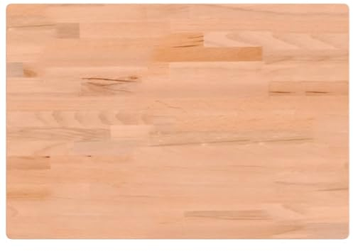 vidaXL Werkbankplatte, Arbeitsplatte Tischplatte Rechteckig, Holzplatte Platte für Flurbank Werkbank, Multiplexplatte Schreibtischplatte, 80x55x2,5 cm Massivholz Buche