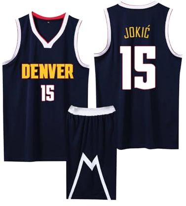 2-Teiliges Kinder/Erwachsener Basketball Jersey - Shirt und Shorts 2024, Ärmellose Anzug, Blau L