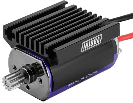 INJORA 180 PRO Gebürsteter 48T Motor mit Edelstahl-Ritzel und Aluminium-Kühler für TRX4M 1/18 RC Crawler Auto Upgrade