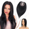 Elailite Hair Topper Echthaar, Toupet Damen, Clip in Haarteil, Haartopper Basis 10x12cm, 45cm #1 Schwarz