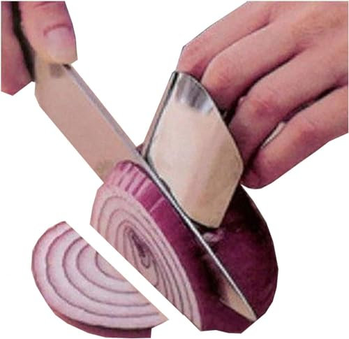 Rosojodg Silver Stainless Steel Finger Hand Protector Guard Chop Safe Slice Knife Cutting Shield Kitchen Tool Chopping Board Sets Kitchen Tools and Gadgets