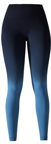 Generisch Yogahosen Damen Sport Leggings Hohe Taille Elastische Abnehmende Yogahose Farbverläufe Hüfte Heben Sportleggings Blickdicht Lang Leggins Fitness Bauchkontrolle Slim Fit Jogginghose