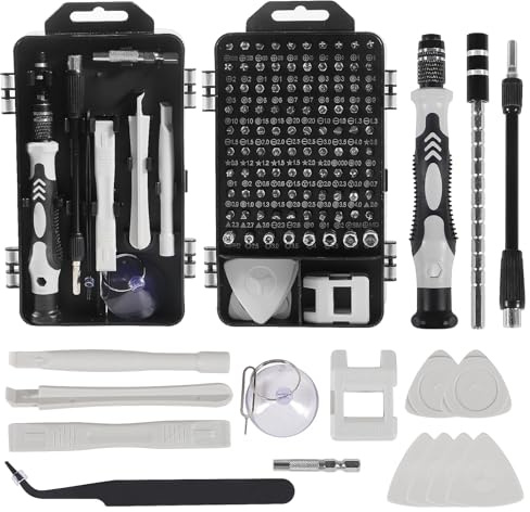 Dealikee 115 in 1 Feinmechaniker Werkzeug Set, Mini Schraubenzieher Reparatur Werkzeug Set mit 98 Bits für PC Computer iPhone Laptop Tablet PS5 Xbox Spielzeug Uhren Kamera Brillen