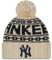 New Era NY New York Yankees Damen-Strickmütze mit Bündchen, Hellbraun, Natürliches Hellbraun, Einheitsgröße