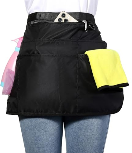 Bafelia Cleaning Caddy Apron for Women with 7 Pockets, Professional Waterproof Housekeeping Work Apron