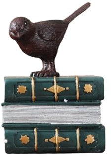 HGTYDV2 Serre-Livres rétro en résine avec Oiseau, Design Vintage, 1 pièce, Sculptures décoratives, Bouchon de Livre de Bureau, Support pour la Maison, Le Bureau, Le Salon