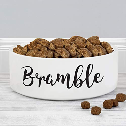 Custom Personalised Any Name 14cm Medium White Pet Bowl