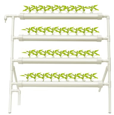 Système de plantation hydroponique de 36 plantes avec paniers d'entrée d'eau, idéal pour la culture de la salade, du colza, du céleri, des betteraves, des fraises, des tomates, des poivrons