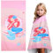 Toalla de Playa Infantil Sirena, 70 x 150 cm, Microfibra Antiarena Toalla de Baño, Toalla de Playa Ligera para Niñas, Secado Rápido Manta de Piscina Ultra Absorbente, Toalla de Viaje para Acampar
