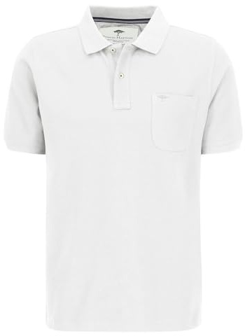 FYNCH-HATTON Herren - Klassisches Poloshirt aus Supima-Baumwolle, White, 3XL