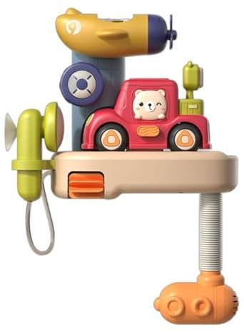 Baby Bath Shower Head, Rotating Car Sprayer, Lernspielzeug Wasserspielzeug, Spaß Showering Sprinkler, Ideal für Kinder Alter 0-3, Kinder, Bathtub Play, Daily Use, 24 x 9,06 x 4,92 cm