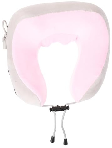U-förmiges Nacken und Schultermassagegerät mit Wärme, 1200ma, Rosa | Stoffbezug, 6d Massage Technik, Leiser Motor, für Zuhause und Unterwegs