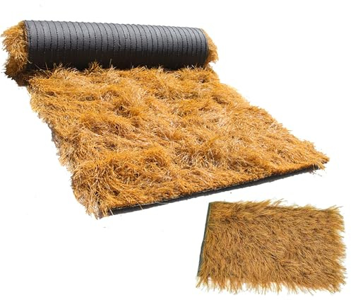 ZHWFDC Techo de paja sintética, decoración mexicana de césped Tiki, arte comercial, manualidades, techo de paja palapa, rollo de paja artificial, valla de jardín, patio (1 x 20 m)