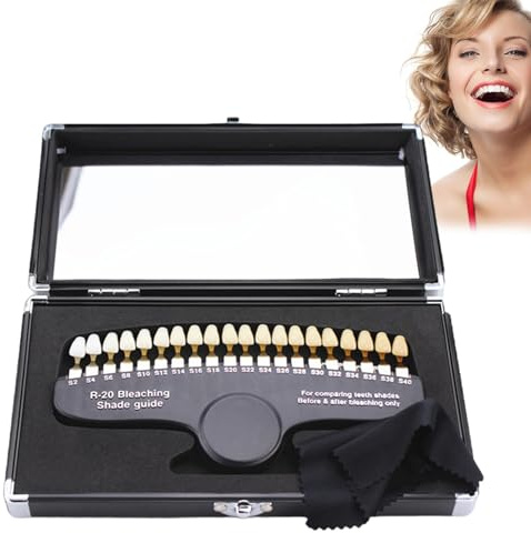 Guide de teinte des dents dentaires, outils dentaires professionnels 3D R-20, plateaux de blanchiment des dents, tableau teintes blanchiment pour suivre et comparer les outils d'eff