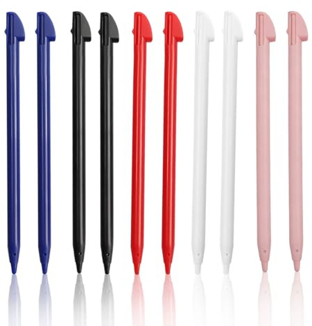 ZENQARI Ensemble de 10 Stylers 3DS XL/LL - Lot de 10 Stylus Tactiles Haute Précision 96mm, Multicolores, Anti-Rayures pour Nintendo 3DS XL et 3DS LL