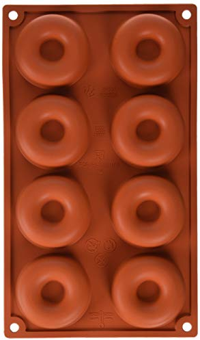 Martellato 8 Figur Savarinform, Tablett, 65 x 21 mm, Silikon, Braun, 17,5 x 30 x 30 cm