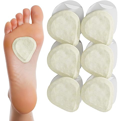 Felt Metatarsal Pads for Women, Men, Skived (1/4 Thick) - USA Made 6 Pairs