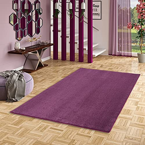 Snapstyle Hochflor Velours Teppich Luna Lila in 24 Größen