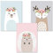 artpin® 3er-Set Poster Kinderzimmer Von Künstlerin, In Pastellfarben - A4 Wandbilder Für Mädchen Und Junge, Deko Im Skandinavischen Stil - Bear,Hirsch,Igel(P6)