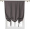 ele ELEOPTION Tie-Up Simple Blackout Curtain, Rod Pocket Thermal Insulated Room Darkening Roman Shade for Bedroom Living Room Kitchen Small Window (Dark Gray, 100x120cm)