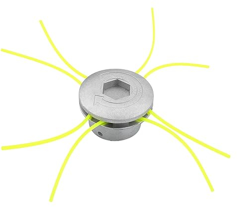 MAGT Rasentrimmer Kopf, Universal Aluminium Mähkopf Trimmer Kopf String Set Fadenkopf Grass Kreissäge Zubehör Rasentrimmer Ersatzteile(Farbe : Silber)