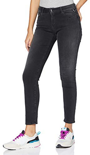 Replay Damen Faaby Jeans, Grau (0971 Dark Grey), 29W / 32L