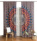 Popular Handicrafts Indischer Hippie-Vorhang, Bohemian-Stil, Pfauen-Mandala, Blau
