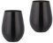 Buyer Star - Copas de vino de acero inoxidable, vaso de vino de metal sin tallo para camping, cocinas, viajes, juego de 2 tazas para beber, color negro