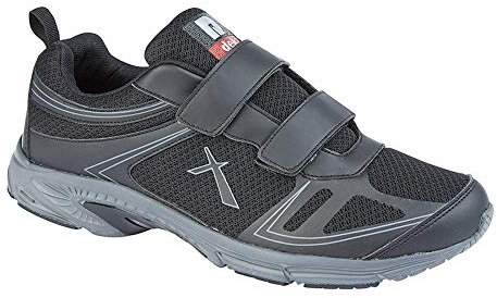Dek Mens Orkney Super Lightweight Memory Foam Touch Fastening Trainers Black 11 UK