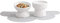 Blanc Gamelle Chat Double Bol Chat Gamelle Chat Surélevée en Ceramique - Bol D'eau et Bol de Nourriture Inclinée Anti Vomissement - Gamelles pour Chats et Petit Chien avec Tapis Antidérapant-Lot de 2