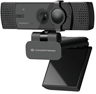Conceptronic AMDIS07B Webcam 4K Con Doble Micrófono