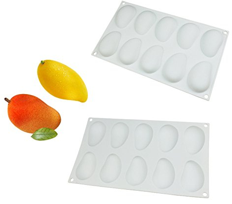 Moulle Fruits 3D en Silicone pour Gelée, Pudding, Muffin, Gâteau, Chocolat Et Mousses Desserts (Mangue)