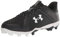 Under Armour Men's Leadoff Low Rubber Molded Baseball Cleat Shoe, (001) Black/Black/White, 14