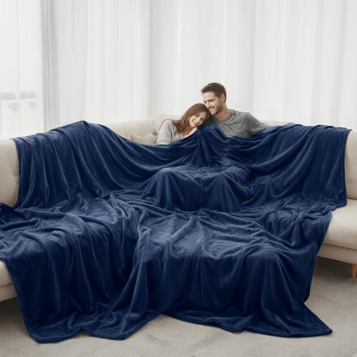 Übergroße KingSizeDecke 308 x 308 cm 354 x 354 cm extra groß weich warm FlanellFleece dicke Überwurfdecke PlüschMikrofaser flauschige Bettdecke für Couch Bett Sofa Außenkampagne Reisen