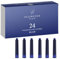 Ellington Pens Blue Fountain Pen Ink Refills - 24 Pack International Standard Size Cartridges - Premium Quality & Non-Toxic - Long-Lasting Ink