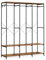 SONGMICS Armario de Ropa Portátil, Armario Plegable, Perchero, Organizador Armario, con Barras de Colgar, Estantes de Almacenamiento, Ganchos Extraíbles, 40 x 141 x 180 cm, Marrón Rústico RGR005B01