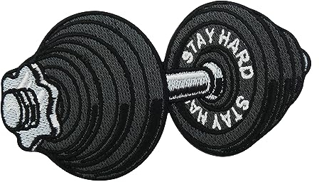 Finally Home Patch zum Aufbügeln - Stay Hard Hanteln | Fitness Patches, Training Aufbügler, Fitnesstudio Flicken, Bundeswehr Aufnäher