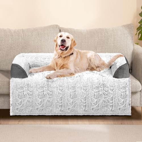 blunique Hundebett für Sofa Hundedecke Sofaschutz Hund Waschbar rutschfest Wasserdicht Mittelgroße Hunde, Grau L
