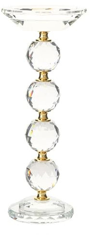Bougeoir en Verre De Cristal, Décoration De Maison, Bougeoir De Dîner Aux Chandelles,20CM