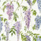 World of Wallpaper Wisteria Tree and Flowers Hand Painted Smooth Wallpaper for Living Room, Bedroom, Hallways, Feature Walls - Lilac (203601)